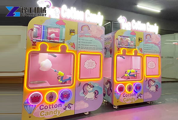 Automatic cotton candy vending machine