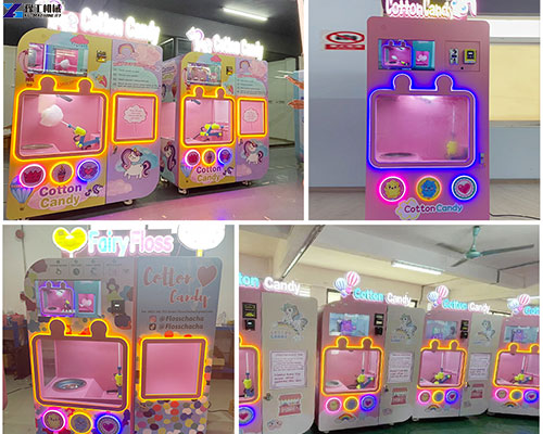 automatic electric cotton candy vending machine