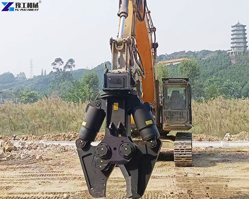 excavator double cylinder demolition shear