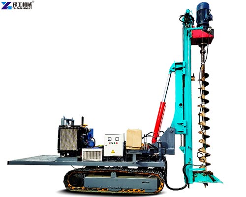 solar pile driver machine