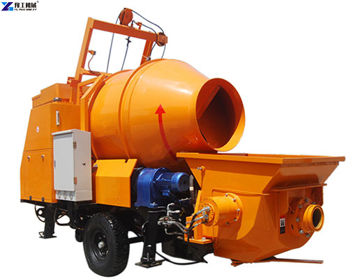 concrete mixer and pump