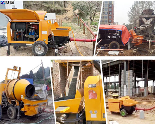 tow behind concrete pump application