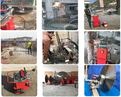 concrete wall cutting saw application