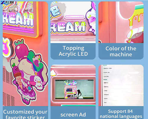 customizable soft ice cream vending machine