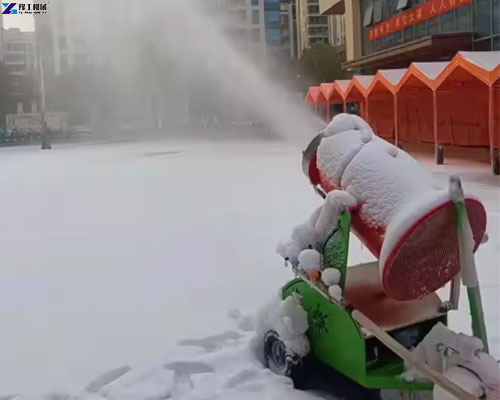 real snow making machine application