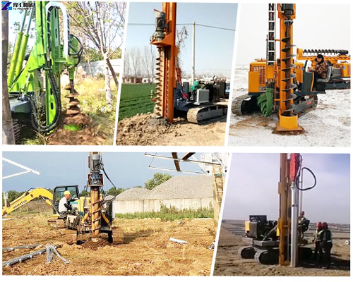 solar pile driver machine for sale usage