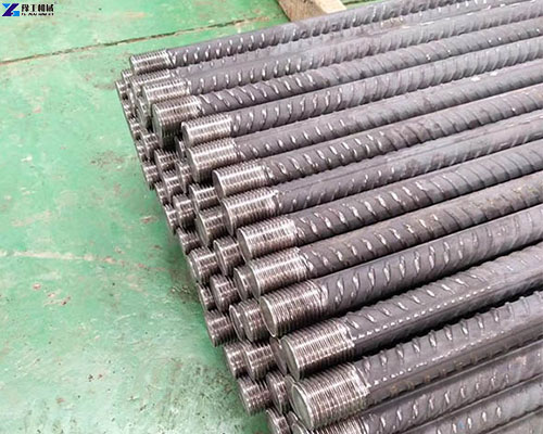 steel bars after thread rolling