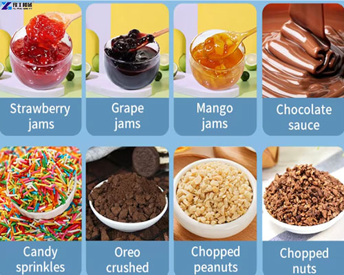 various ice cream ingredients