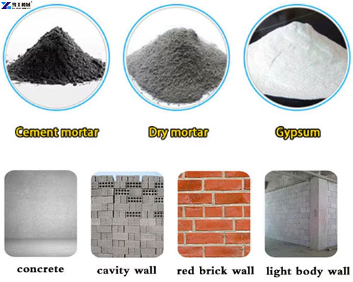 wall cement plaster machine application