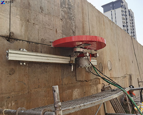 wall mounted concrete saw application