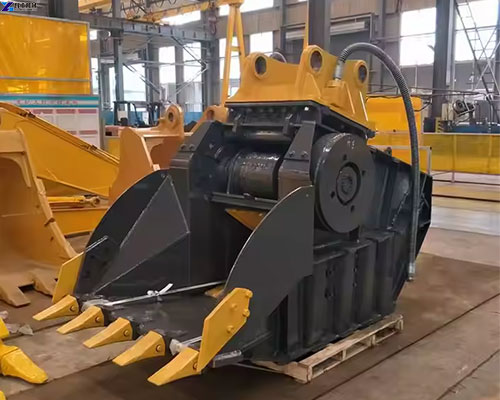 customized rock crusher bucket for excavator