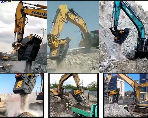 excavator rock crusher bucket application