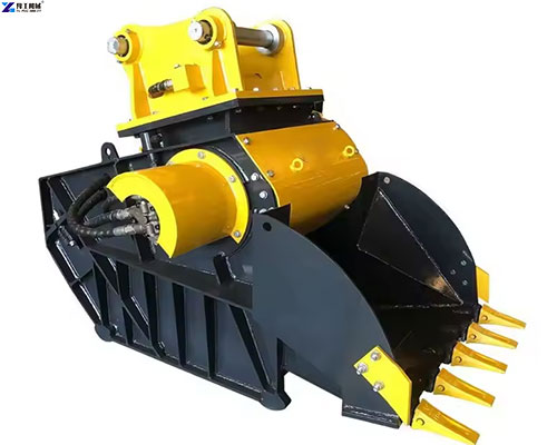 rock crusher bucket for excavator